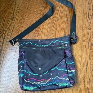 Black and Multicolor Crossbody Bag